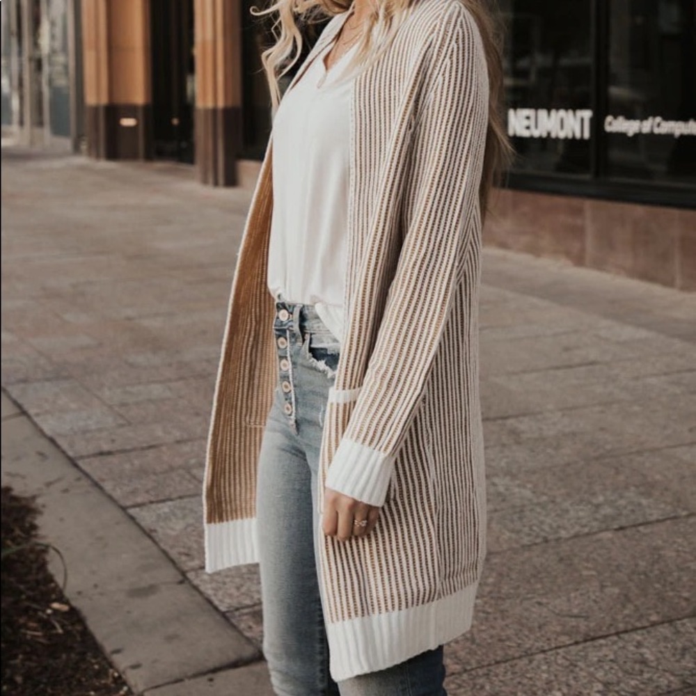 Bohme Stripped Duster Cardigan